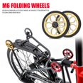 thumbnail image 3 of Easy Installation Aluminum Alloy Easy Wheels for Brompton Folding Bike 82mm Diameter Multiple Colors Available, 3 of 10