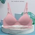 thumbnail image 3 of Bralettes for Women Push up Pullover Bra Feature V-Neck T-Shirt Bra Style W-223 Pinks M, 3 of 5