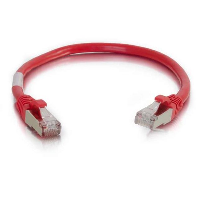 Câble de Réseau Ethernet Cat6 de 5 Pi Sans Accroc avec Blindage-STP - Rouge