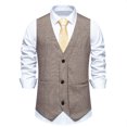 thumbnail image 1 of EGNMCR Tank Tops Men Men Solid Fashion Have Pockets Button Turn-down Collar Tanks Tops Blouse, 1 of 9