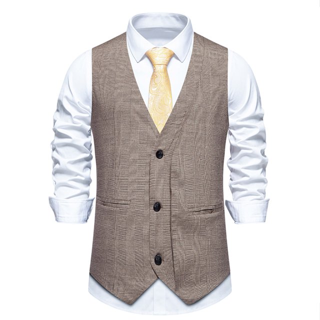 EGNMCR Tank Tops Men Men Solid Fashion Have Pockets Button Turn-down Collar Tanks Tops Blouse