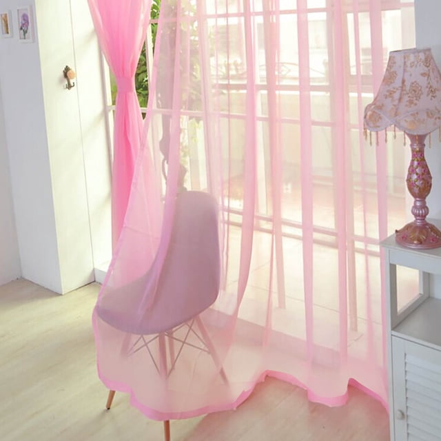 RXIRUCGD Rideaux de Porte et de Fenêtre en Gaze Colorée, Rideaux en Gaze de Verre, Moustiquaires de Fenêtre Transparentes