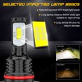 thumbnail image 3 of 9005/9006/9012 HIR2 LED Headlights Conversion Kit High / Low Beam Bulbs Super White Light Pack of 2, 3 of 10