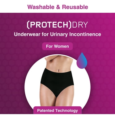 PROTECHDRY Women’s Washable & Reusable Leakproof Incontinence Full Brief with Discreet Protection