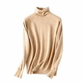 thumbnail image 1 of BLVB Chandails à Col Roulé à Manches Longues pour Femmes sous-Vêtements Thermiques Couche de Base Automne Hiver Chandails à Enfiler, 1 of 7