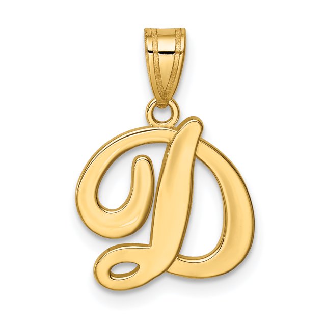 Pendentif Initial en Or Jaune 14K