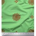 thumbnail image 1 of Soimoi Moss Georgette Fabric Flower Artistic Print Sewing Fabric Yard 42 Inch Wide, 1 of 3