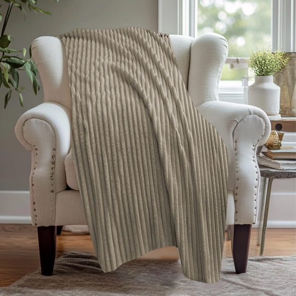 Blanket Double Layer Soft Thick Throw for Winter Warmth on Bed or Sofa