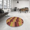 thumbnail image 4 of Ahgly Company Machine Washable Indoor Round Transitional Orange Area Rugs, 4' Round, 4 of 7