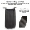 thumbnail image 3 of 23.6 Inch Hair Extension Straight Clip in Synthetic Hair Extensions with 5 Clips Per Hairpiece for Women Girls, 3 of 6
