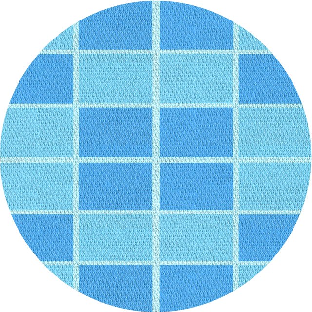 Ahgly Company Tapis d'Intérieur Ronds Transitionnels Lavables à la Machine Bleu Ciel Profond, 3 Pieds Rond