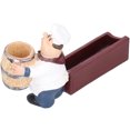 thumbnail image 3 of Resin Chef Statue Toothpick Business Card Holder Figurine Restaurant Tabletop Decoration Craft Counter Bistro, 3 of 9