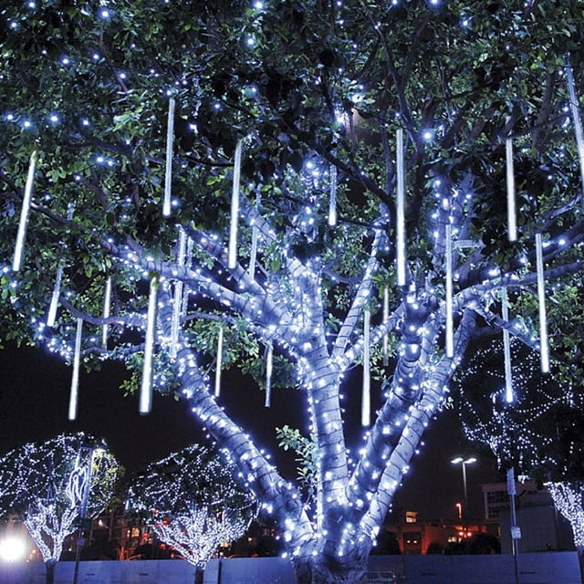 Agiferg 30CM Party LED Lights Shower Rain Snowfalls Christmas Tree Garden Outdoor