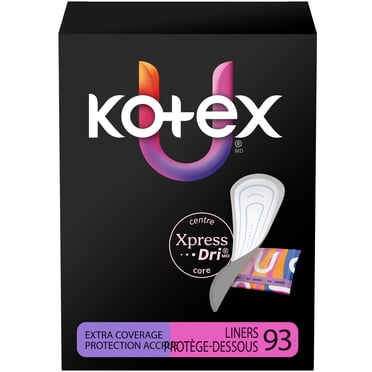 Kotex Daily Wrapped Liners, Light Absorbency, Extra Coverage, 93 Count