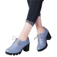 thumbnail image 1 of LSLJS Oversized Cowhide Soled Leather Sports British Style Block Shoes High Heels Solid Color Hollowed Out Lace Cut Mary Women's Shoes, Women's Leather Shoes, 1 of 6