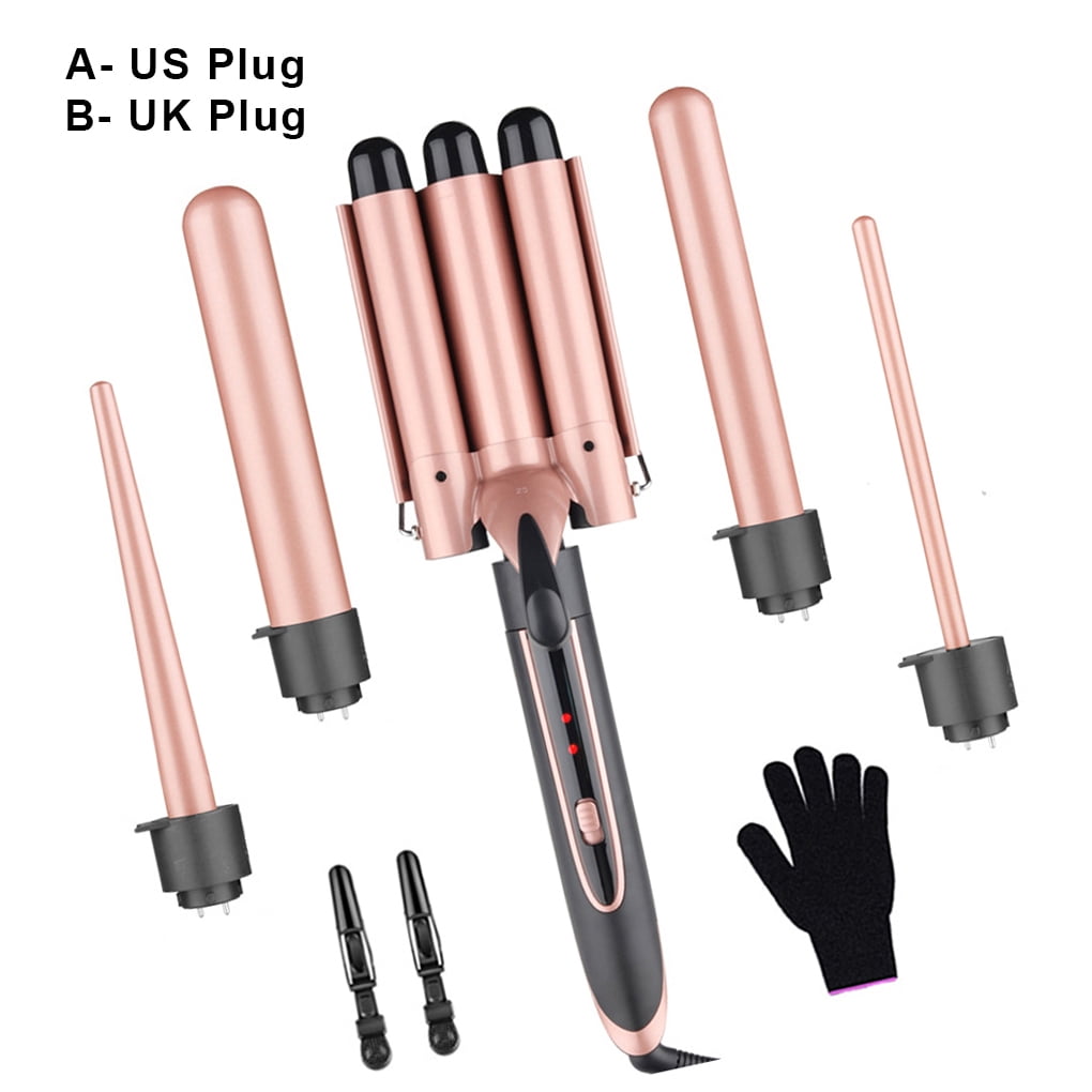 Becaristey 5 in 1 Hair Curler Roller Curls Multi-function Curling Iron Wave Styling Tool