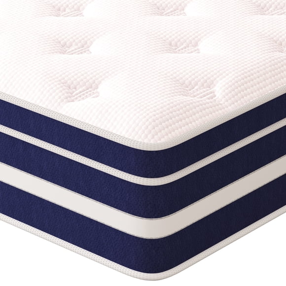 GUUKIN 12 inch Queen Mattress , Memory Foam & Spring Hybrid Medium Comfort Queen Size in a Box,Adult
