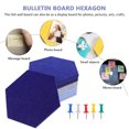 thumbnail image 3 of 10pcs Household Wall Decorative Felt Board Hexagon Pin Board Thick Tiles Bulletin Board With Drawing Pin, 3 of 9