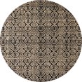 thumbnail image 1 of Ahgly Company Tapis Ronds Abstraits Abstraits Bruns d'Intérieur, Ronds de 8', 1 of 6