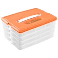 thumbnail image 2 of Food Storage Box Large Capacity Multi-layer Food Grade Non-Stick Transparent Fresh-keeping BPA Free Fridge Storage Container Food Dumpling Airtight Box Home Supplies, 2 of 8