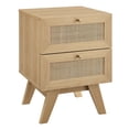 thumbnail image 1 of Modway MOD-7050-OAK Soma Table de Nuit à 2 Tiroirs Oak, 1 of 5