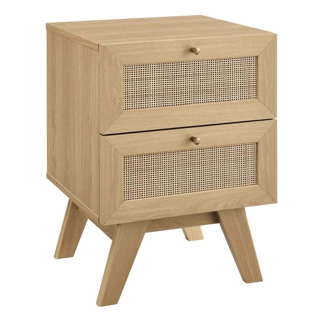 Modway MOD-7050-OAK Soma Table de Nuit à 2 Tiroirs Oak