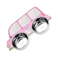 thumbnail image 1 of Baohd Ensemble de Vaisselle pour Enfants en Acier Inoxydable Cuillère Fourchette Dessin Animé Forme de Voiture Conception à Compartiments Bol pour Bébé pour Cuisine Rose Camion/bol/amovible, 1 of 6