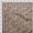 thumbnail image 4 of oneOone Cotton Poplin Brown Fabric Tropical Line Drawing Leaf Sewing Craft Projects Fabric Prints By Yard 42 Inch Wide, 4 of 5