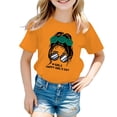thumbnail image 1 of Hauts de Danse pour Enfants Filles T-Shirt Manches Longues Enfants Filles Mignon Graphique Imprimé Col Rond Manches Courtes Tee Été Décontracté T-Shirt Hauts, 1 of 5