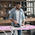 thumbnail image 3 of Trayknick Ironing Board Height Adjustable Smooth Edge Good Load-bearing Non-Slip Wear Resistant Ironing Clothes Extra-Wide Clothes Ironing Board with Folding Legs (Purple), 3 of 13