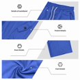 thumbnail image 4 of Ceisia Men Solid Color Loose Casual Pants Elastic Waist Drawstring Sports Gift Work Trousers, 4 of 9