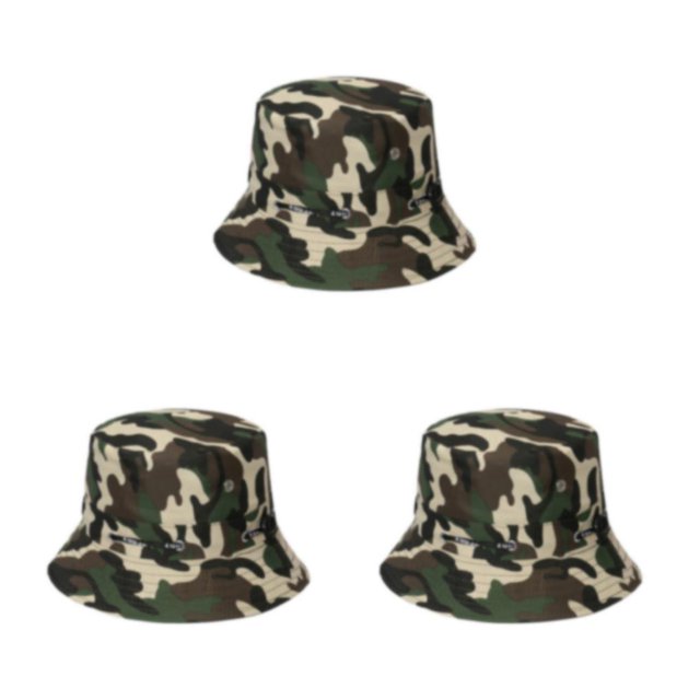 VONKY Comfortable And Breathable Fisherman Hat For Sun Protection Sunscreen Fisherman Cap Hat Summer disruptive pattern6 58cm 3Set