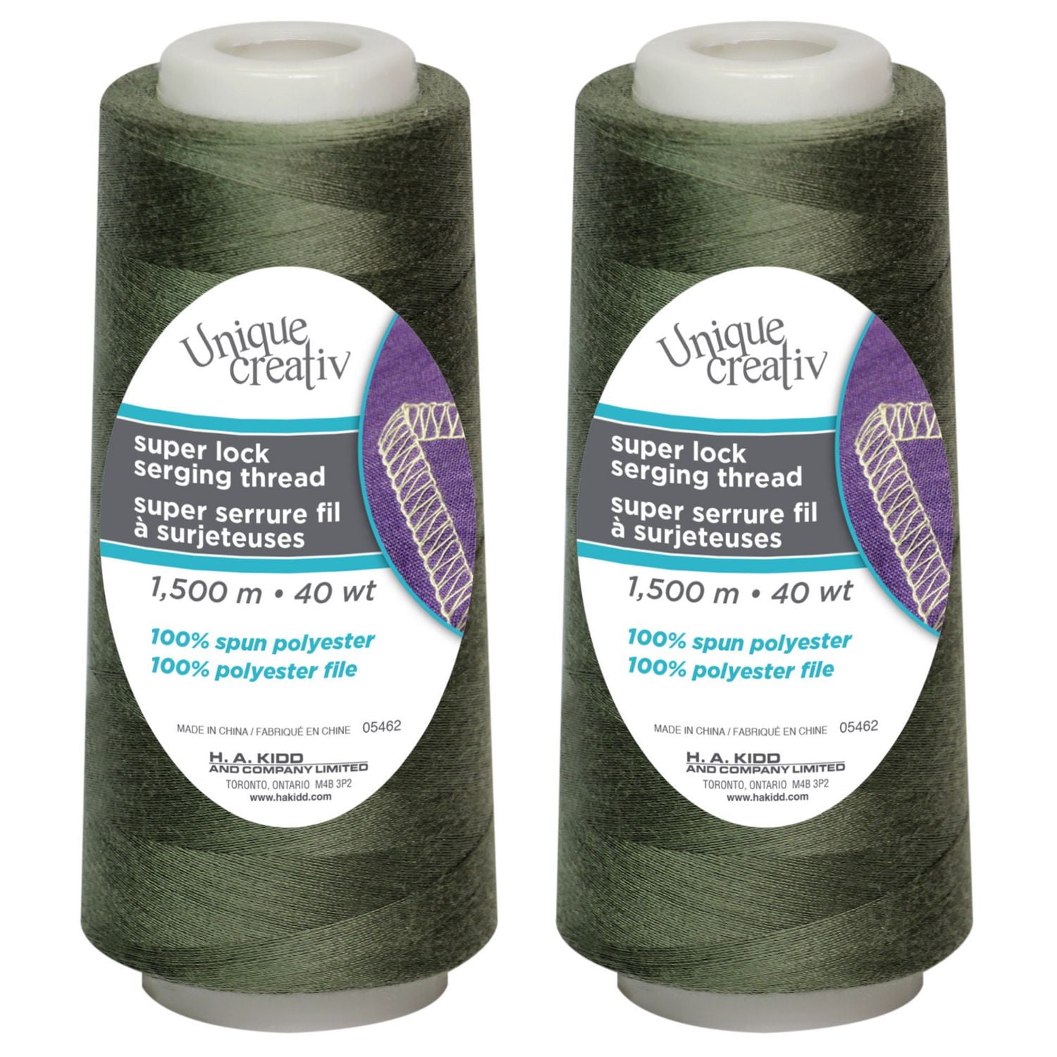 UNIQUE CREATIV TRULOCK 40 wt polyester fil de surjet 1500 m (1640 yd) Cone