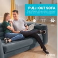 thumbnail image 2 of Intex Queen Size Inflatable Pull-Out Sofa Bed Couch and Chair Sleeper, Dark Gray, 2 of 9