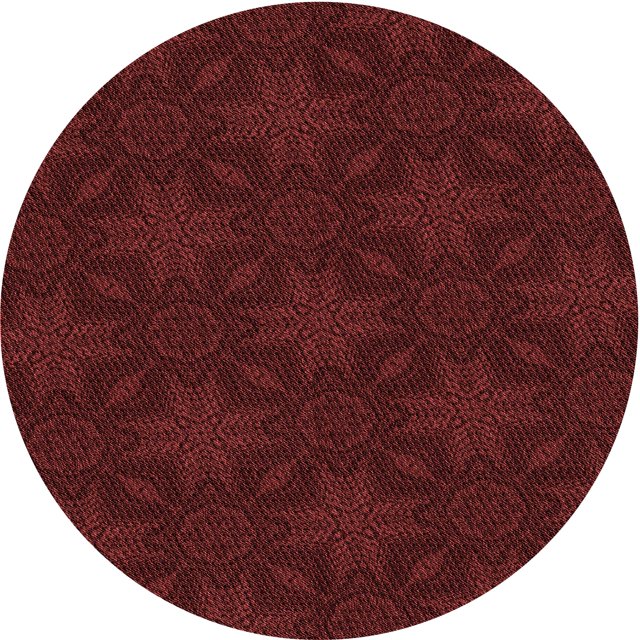 Ahgly Company Tapis de Zone Ronds d'Intérieur Lavables à la Machine, Transitionnels, Rouge Nuit, 7 Pieds Rond