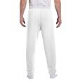 thumbnail image 2 of Jerzees Mens NuBlend Elastic Bottom Sweatpants, L, White, 2 of 8