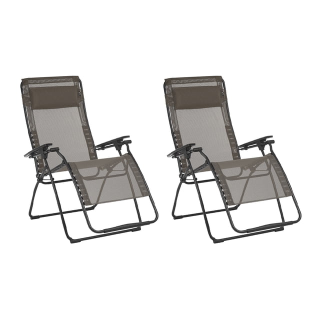 Lafuma Futura Chaise de Détente d'Extérieur Série Batyline TG, Graphite (Lot de 2)