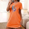thumbnail image 1 of Mefallenssiah Chemise de Nuit Courte Surdimensionnée pour Femmes Mode Imprimé Poitrine Manches Courtes, 1 of 1
