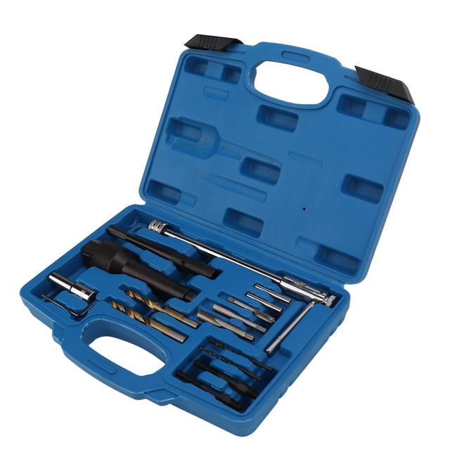 Glow Plug Removal Tool, 16pcs Easy Storage Steel Practical Glow Plug Extractor Tool Metric For 8mm 10mm Damaged Plugs
