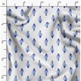 thumbnail image 2 of Soimoi White Modal Satin Fabric Shells Ocean Decor Fabric Printed Yard 42 Inch Wide, 2 of 6
