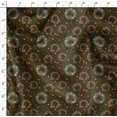 thumbnail image 4 of Soimoi Green Poly Georgette Fabric Wreath & Dots Print Sewing Fabric Yard 52 Inch Wide, 4 of 5