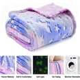 thumbnail image 4 of TEHALK Couverture Licorne Personnalisée pour Filles, Phosphorescente, Molleton 30"x40 Pouces, 4 of 6
