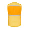 thumbnail image 2 of RUNQHUI Men Women Zipper High Visibility Reflective Safety Vest Construction Work Mesh Fabric Work Clothes Earthy Yellow 170, 2 of 5