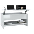 thumbnail image 2 of vidaXL Coffee Table High Gloss White 80x50x40 cm Engineered Wood, 2 of 5