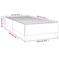 thumbnail image 4 of vidaXL Bed Frame Light Grey 100x190 cm Twin Velvet, 4 of 5