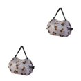 thumbnail image 4 of Wweixi Polyester Foldable Storage Bags For Travel Pack Smart Travel Light Waterproof Space-saving Beach Bag Brown puppy 2Set, 4 of 6