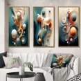 thumbnail image 1 of Designart "Organic Blessings from the Otherworldly Multiverse II" Minimalism Framed Wall Art Set Of 3 - White Abstract Minimalism Frame Gallery Set For Office Decor, 1 of 6