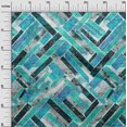 thumbnail image 3 of oneOone Polyester Spandex Turquoise Green Fabric Stripes Sewing Material Print Fabric By The Yard 56 Inch Wide, 3 of 4
