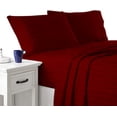 thumbnail image 3 of 700 Thread Count 100% Egyptian Cotton 4-Piece Bed Sheet Set (1 Flat, 1 Fitted Sheet, 2 Pillow Covers) 15 Inches Deep Pocket Size Stripe Pattern, 3 of 5
