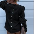 thumbnail image 4 of 2025 Femmes Uni Col Rond Femmes Grande Taille T-Shirts Graphiques Col Manches Longues Chemise T-Shirts de Sarrau pour Femmes Blouse Tunique Ample, 4 of 8